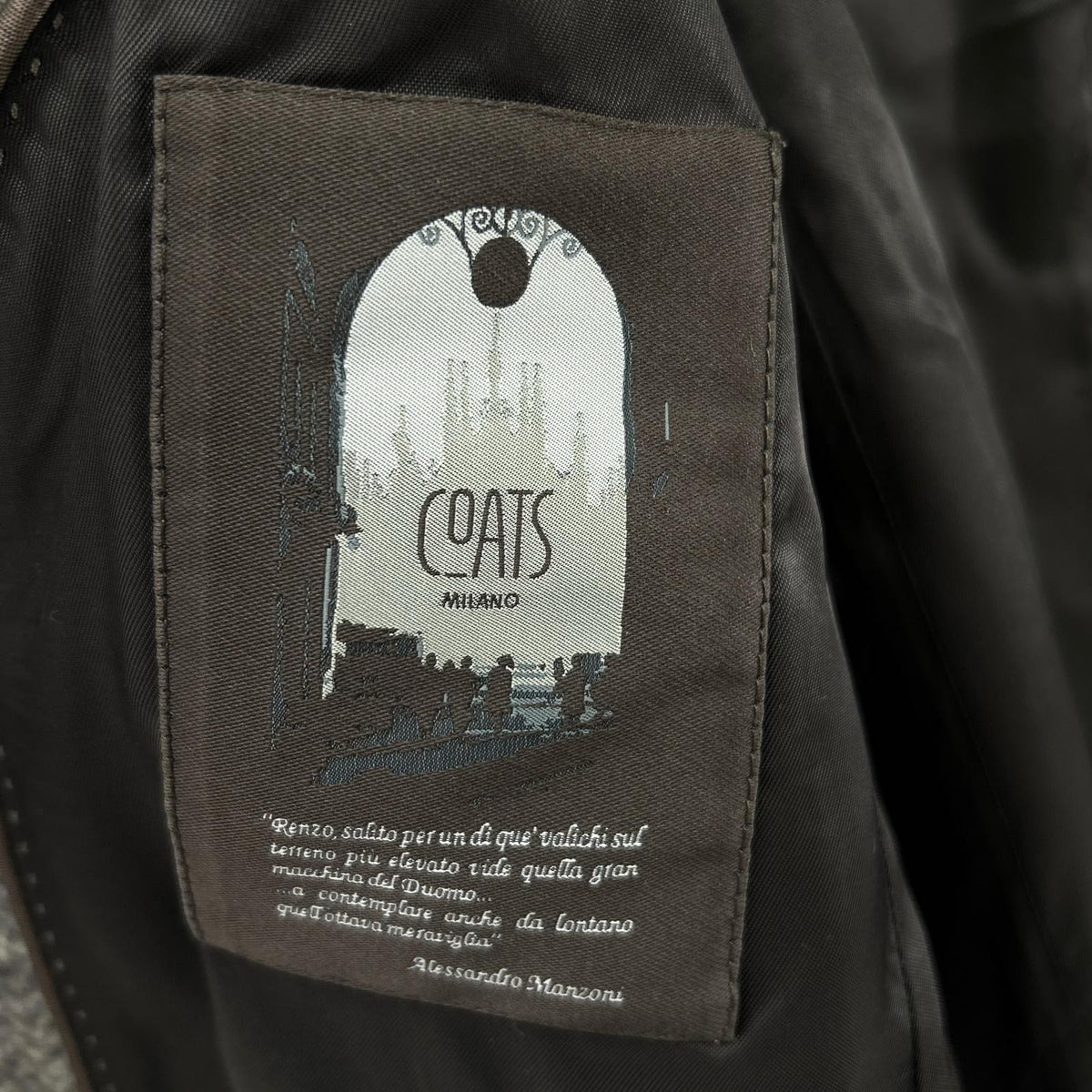 COATS MILANO COATS MILANO 灰色 羊毛 人字纹 切斯特大衣 大衣 50
