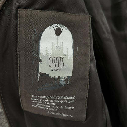 COATS MILANO COATS MILANO 灰色 羊毛 人字纹 切斯特大衣 大衣 50