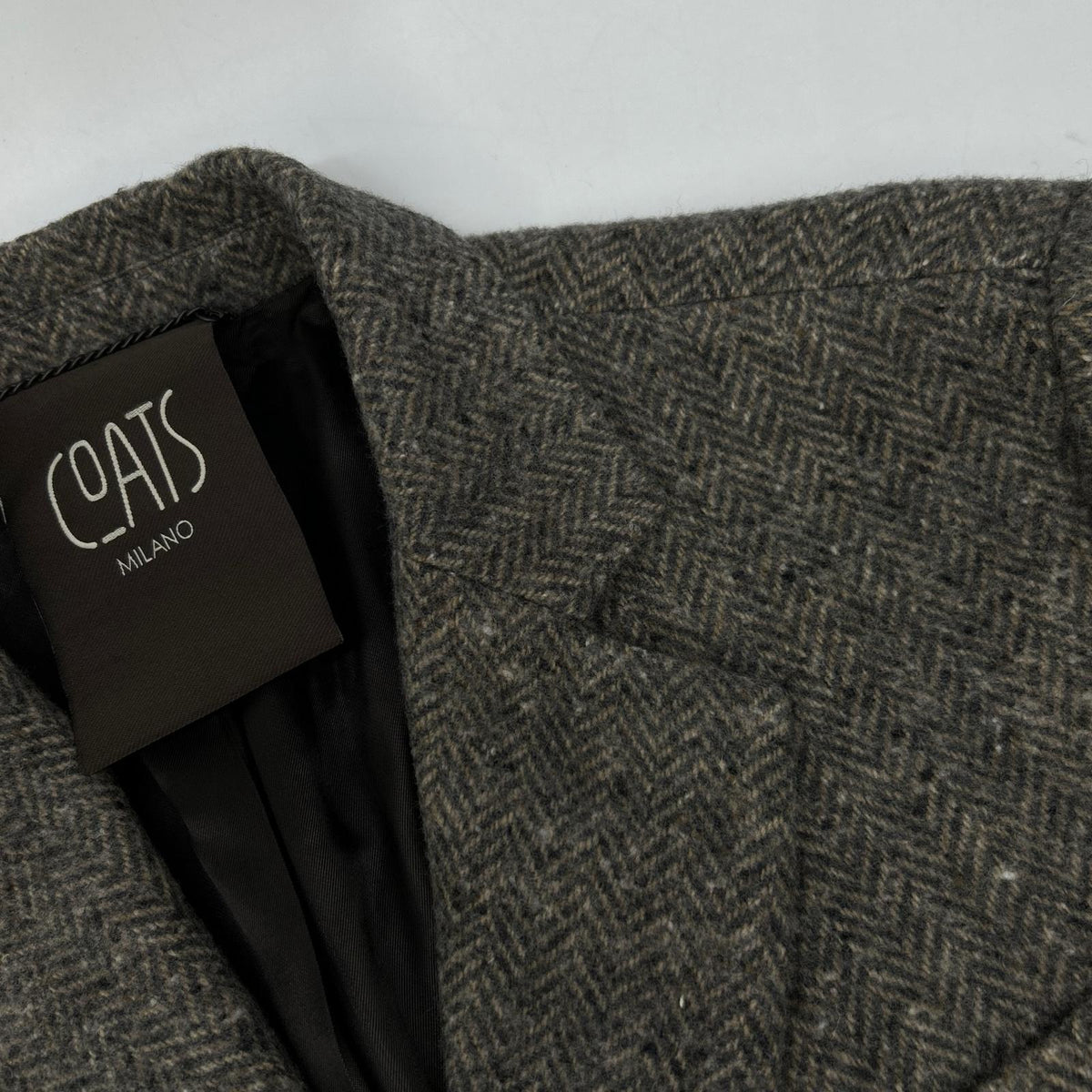 COATS MILANO COATS MILANO 灰色 羊毛 人字纹 切斯特大衣 大衣 50