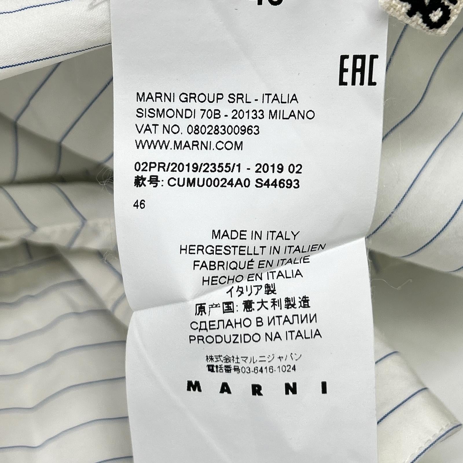 MARNI マルニ CUMU0024A0 Striped Long-sleeved Shirt Top [Domestic authentic]