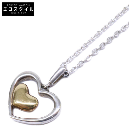 mikimoto ミキモト SILVER K18 ハートモチーフ ネックレス