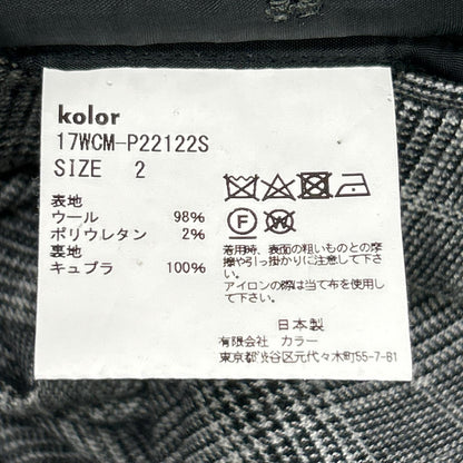 kolor カラー 17WCM-P22122S クロップドスラックスパンツ ボトムス