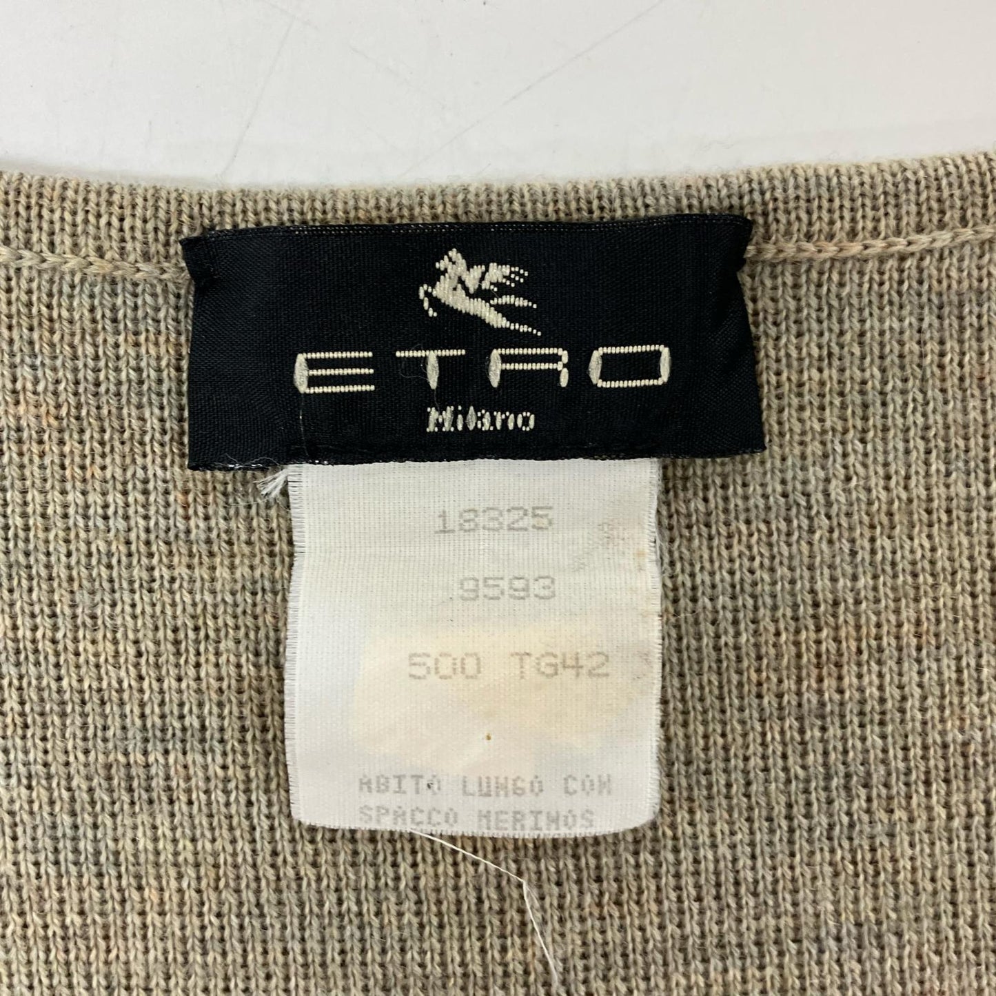 ETRO Gray Slit Knit Dress Dress 42