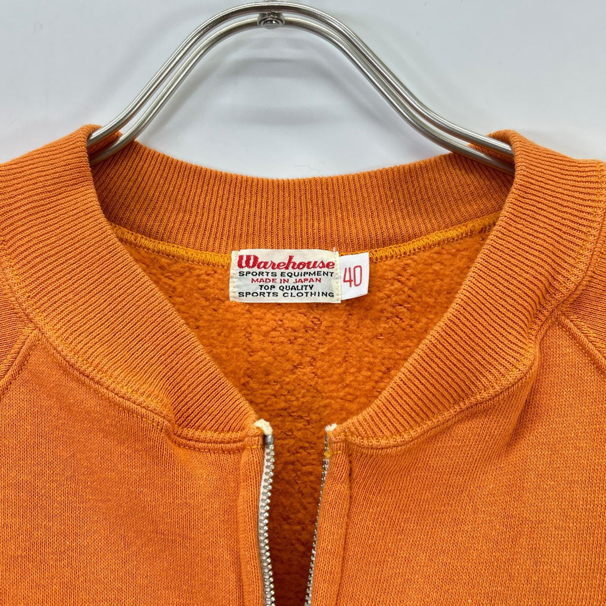 WAREHOUSE ウエアハウス オレンジ TALONジップ裏起毛 ジップアップ スウェットパーカ トップス
