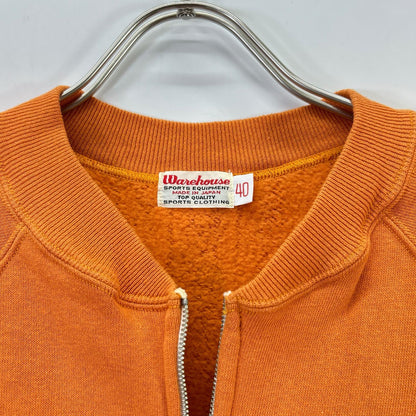 WAREHOUSE ウエアハウス オレンジ TALONジップ裏起毛 ジップアップ スウェットパーカ トップス