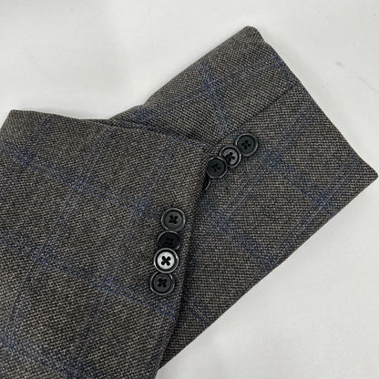 UNITED ARROWS 联合阿ローズ 1123-161-0128 棕色 羊毛 两件套西装 西服 套装