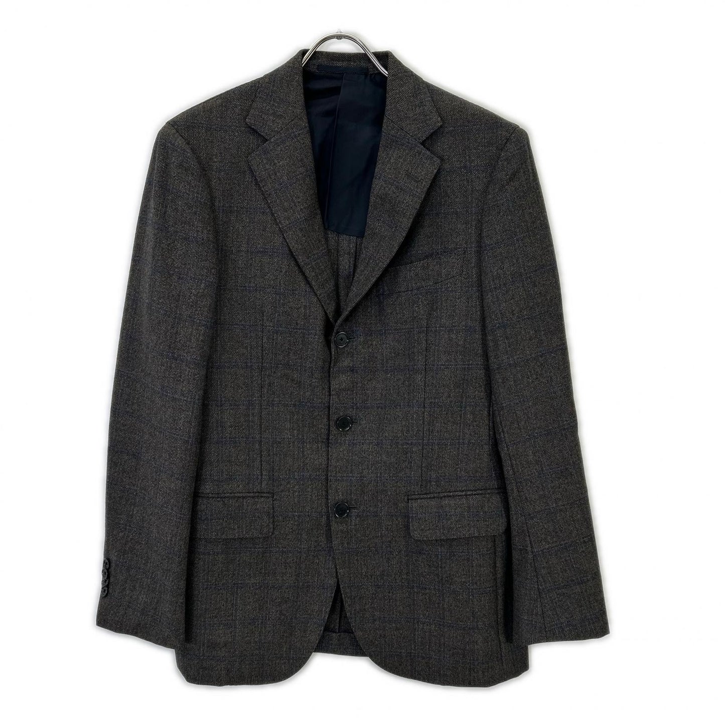 UNITED ARROWS 联合阿ローズ 1123-161-0128 棕色 羊毛 两件套西装 西服 套装