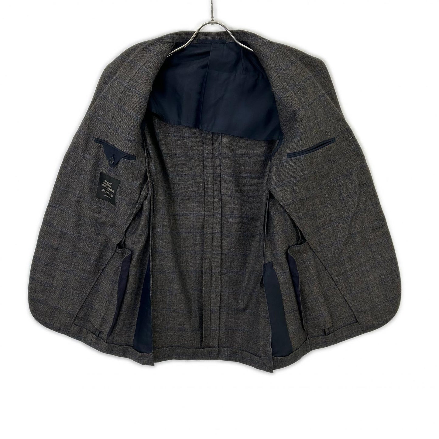 UNITED ARROWS 联合阿ローズ 1123-161-0128 棕色 羊毛 两件套西装 西服 套装
