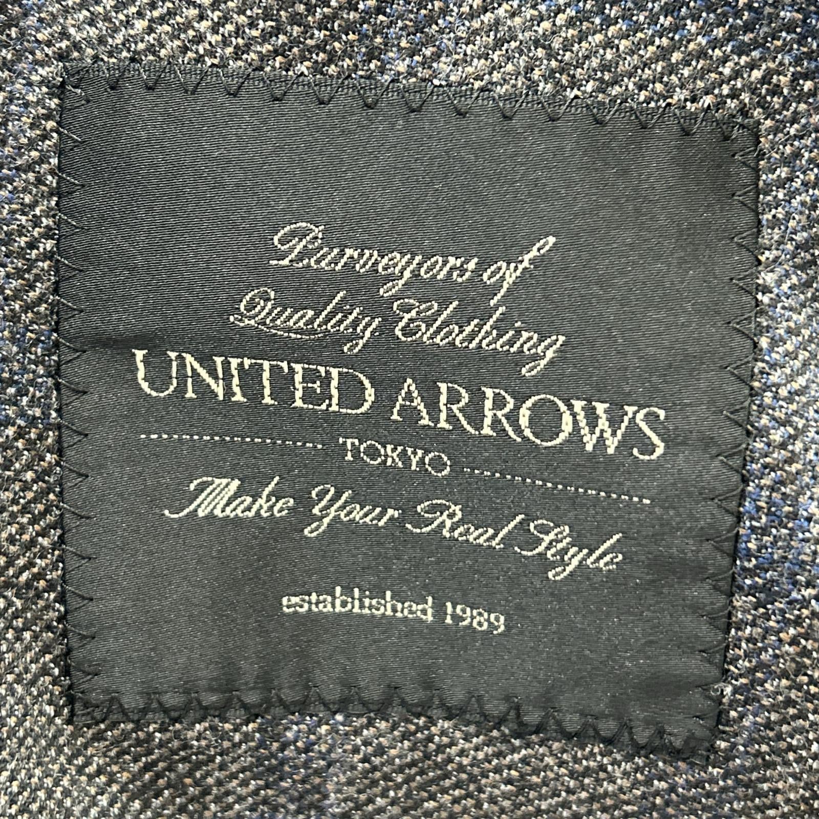 UNITED ARROWS 联合阿ローズ 1123-161-0128 棕色 羊毛 两件套西装 西服 套装