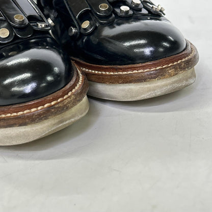 TOD'S トッズ スタッズ キルト モンクストラップ パテント ローファー シューズ