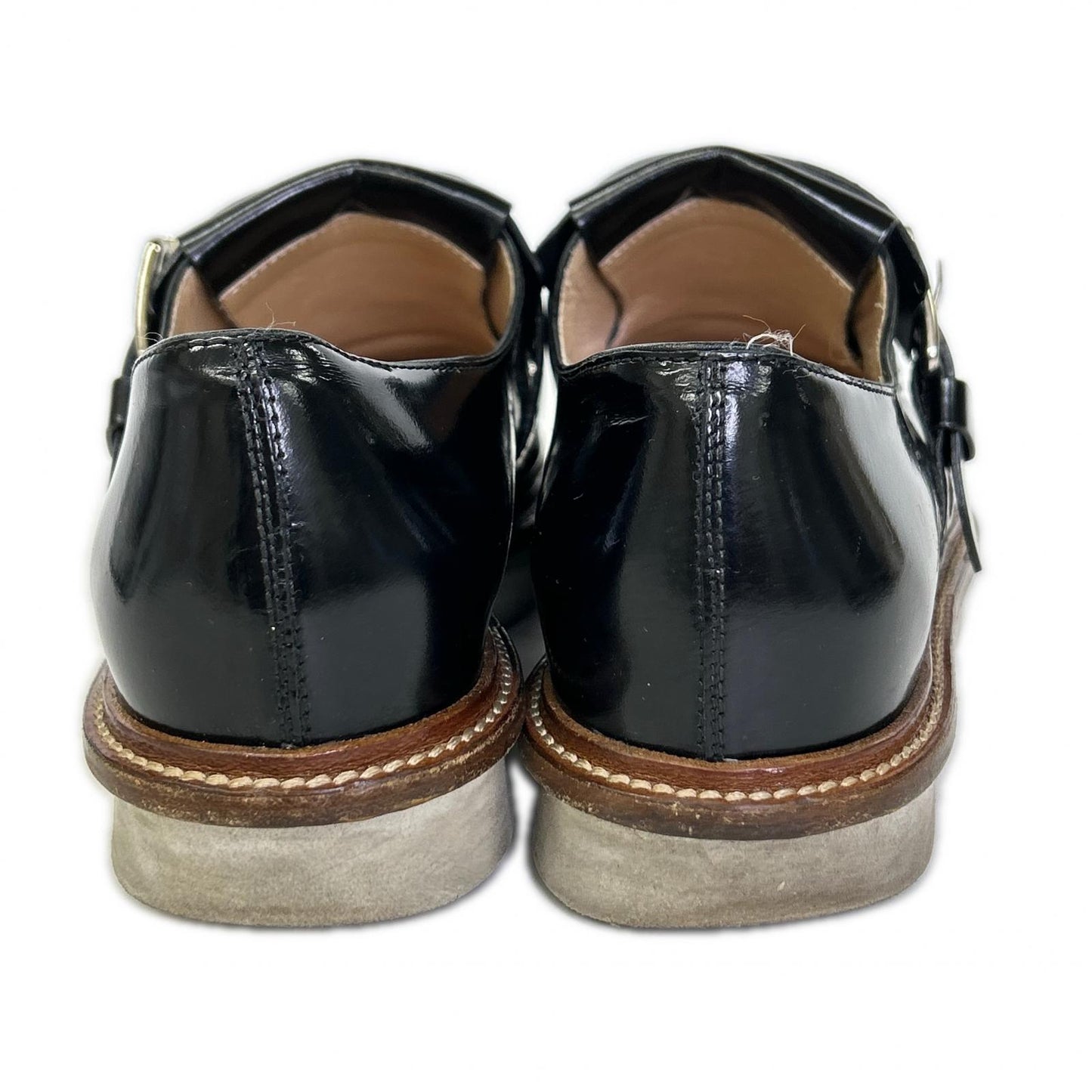 TOD'S トッズ スタッズ キルト モンクストラップ パテント ローファー シューズ