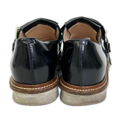 TOD'S トッズ スタッズ キルト モンクストラップ パテント ローファー シューズ
