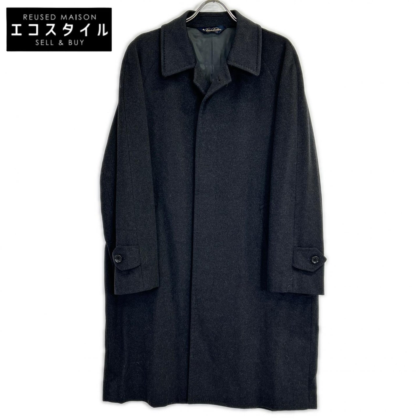 Brooks Brothers 布克兄弟 黑色 100%羊绒 立领大衣 大衣