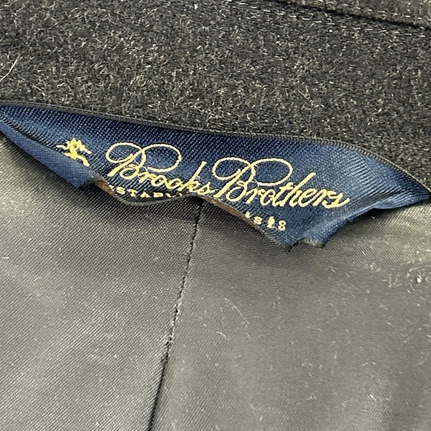 Brooks Brothers 布克兄弟 黑色 100%羊绒 立领大衣 大衣