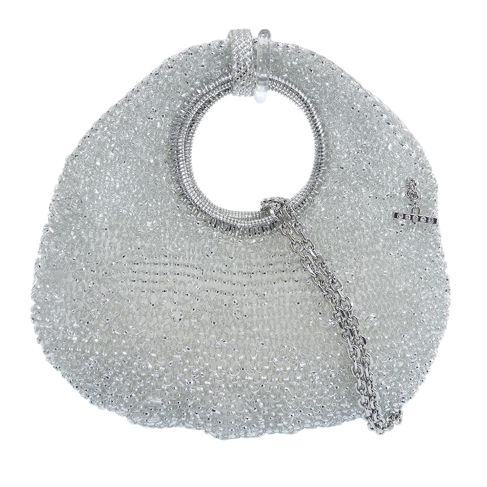 ANTEPRIMA アンテプリマ 美品 パッロンチーノ ワイヤーバッグ 2WAY ハンドバッグ ショルダーバッグ レディース シルバー ハンドバッグ