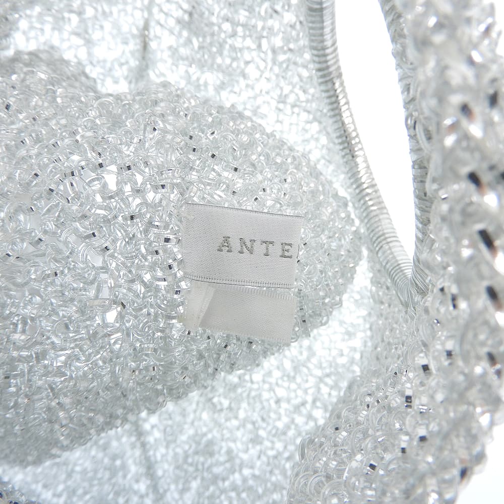 ANTEPRIMA アンテプリマ 美品 パッロンチーノ ワイヤーバッグ 2WAY ハンドバッグ ショルダーバッグ レディース シルバー ハンドバッグ