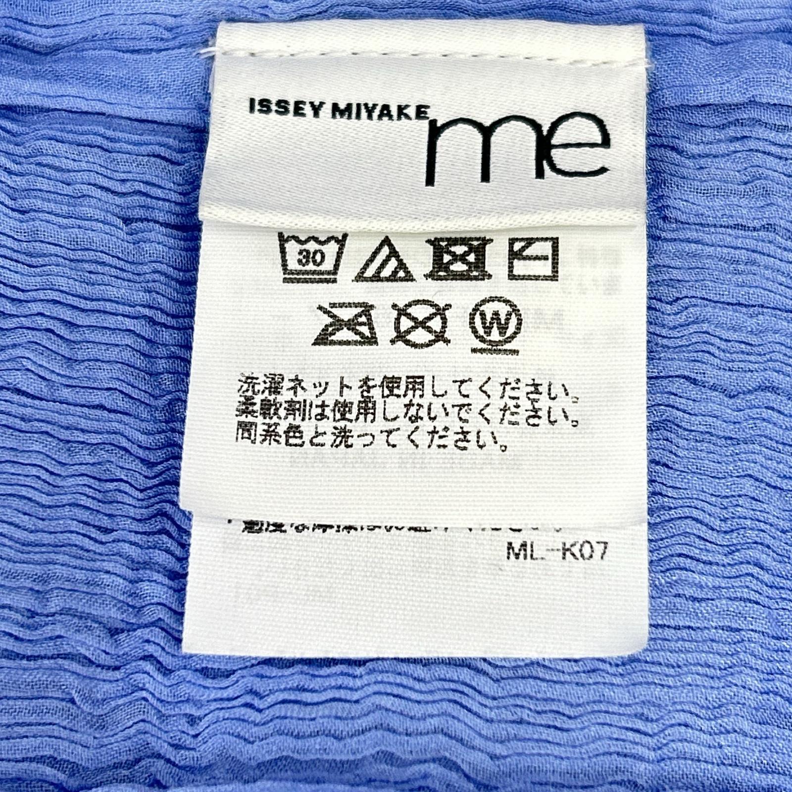 MeISSEYMIYAKE ミーイッセイミヤケ MI62FK361 ブルー RIPPLE SEE-THROUGH CREPE ブラウス トップス
