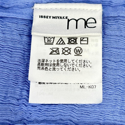 MeISSEYMIYAKE ミーイッセイミヤケ MI62FK361 ブルー RIPPLE SEE-THROUGH CREPE ブラウス トップス