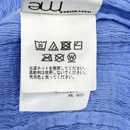 MeISSEYMIYAKE ミーイッセイミヤケ MI62FK361 ブルー RIPPLE SEE-THROUGH CREPE ブラウス トップス
