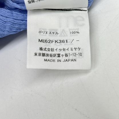 MeISSEYMIYAKE ミーイッセイミヤケ MI62FK361 ブルー RIPPLE SEE-THROUGH CREPE ブラウス トップス