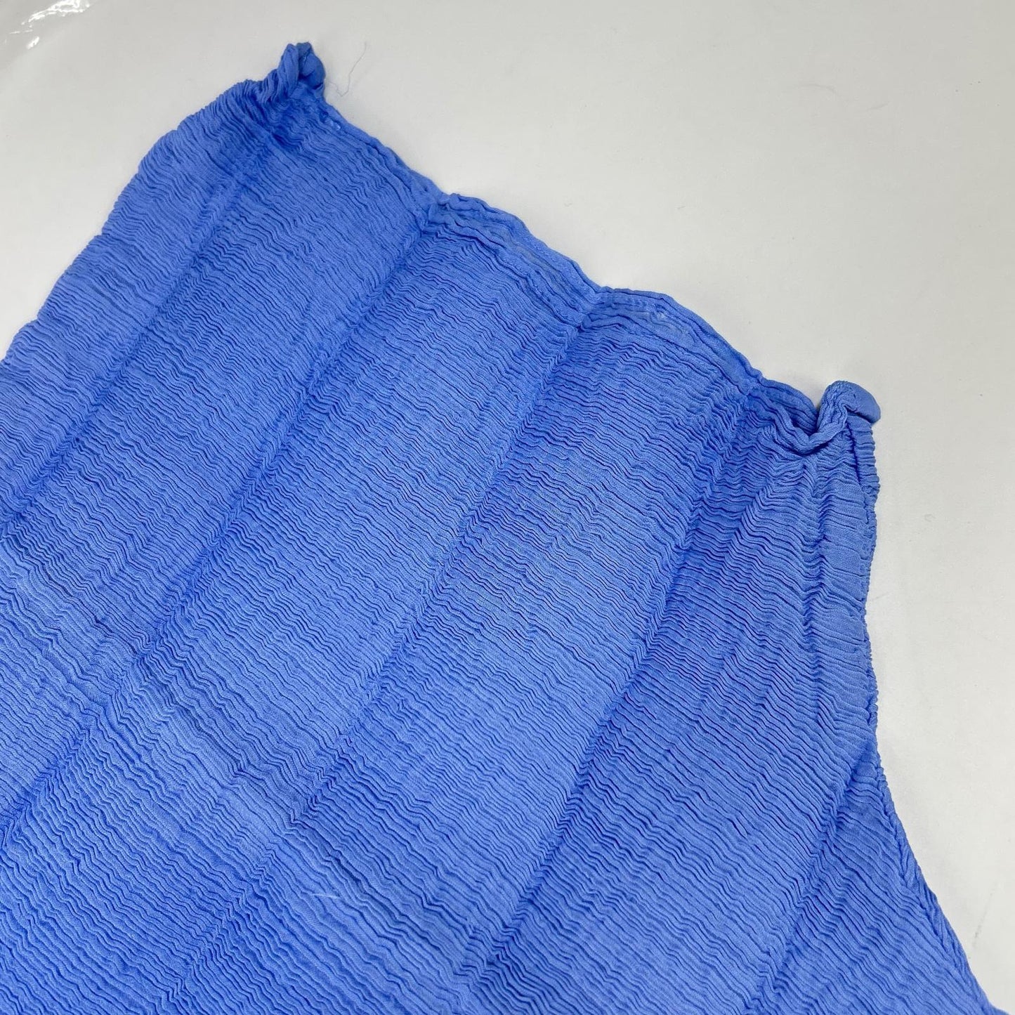 MeISSEYMIYAKE ミーイッセイミヤケ MI62FK361 ブルー RIPPLE SEE-THROUGH CREPE ブラウス トップス