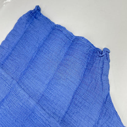 MeISSEYMIYAKE ミーイッセイミヤケ MI62FK361 ブルー RIPPLE SEE-THROUGH CREPE ブラウス トップス