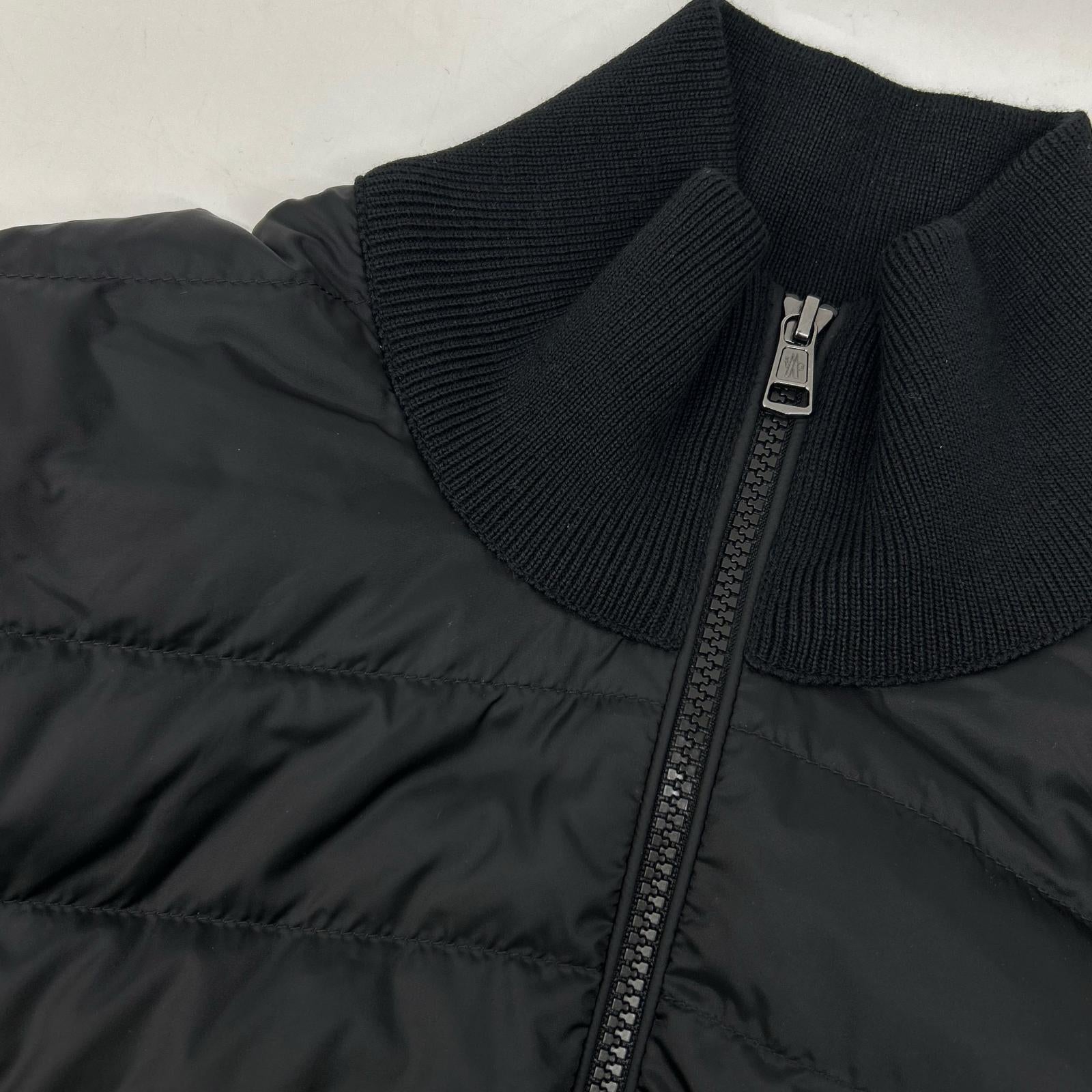 【近乎全新/25年款】K20919B50700 CARDIGAN TRICOT 针织/尼龙拼接 拉链式羽绒夹克 夹克 L 男士