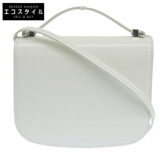 JIL SANDER Tao Leather 2-Way Shoulder Bag Women's White Shoulder Bag