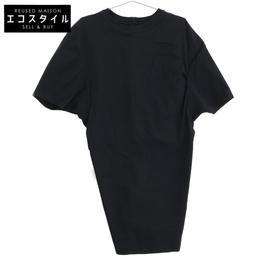 ISSEY MIYAKE IM61FJ501 GENERIC WEAR Back Zip Short Sleeve Cut-and-Sew Top