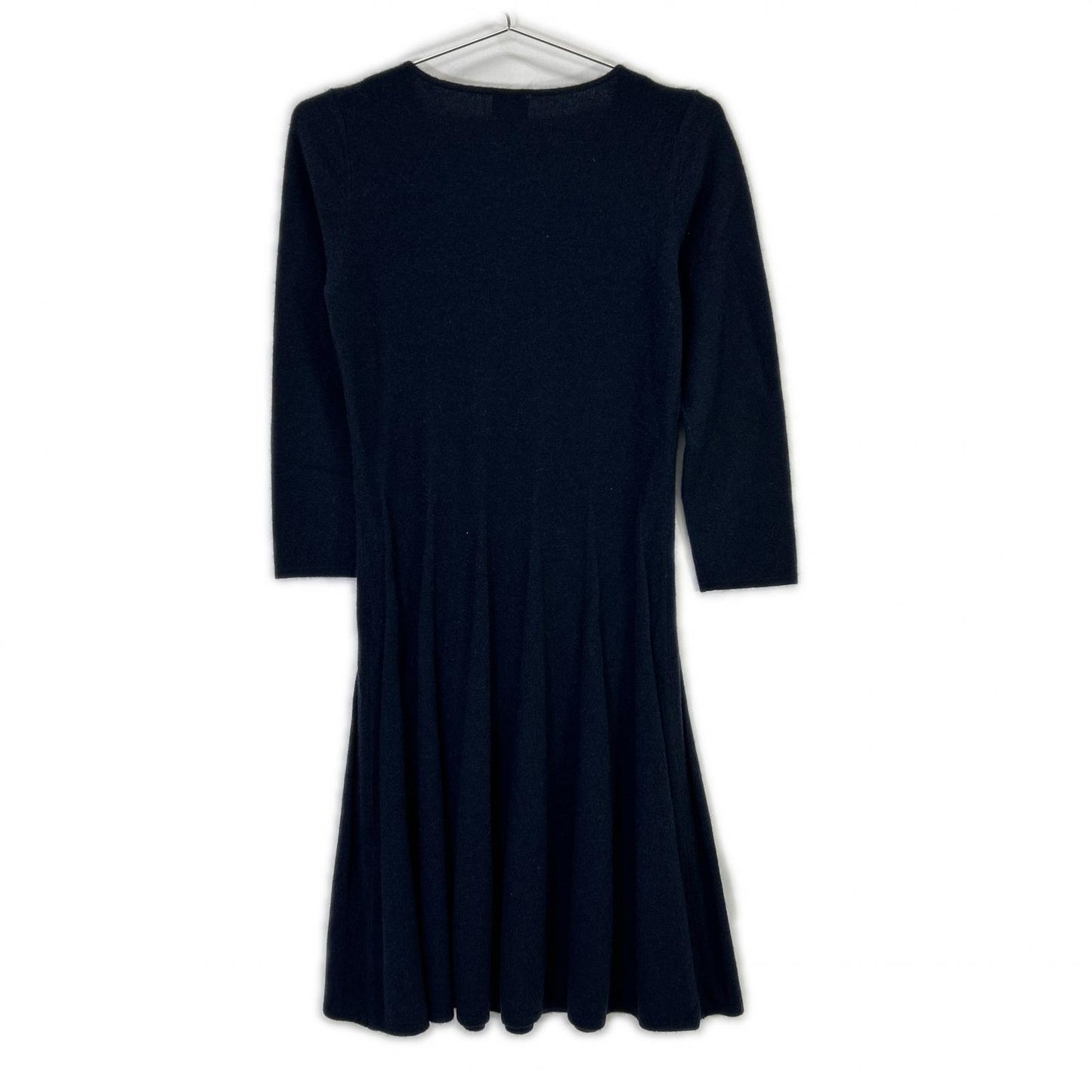Navy cashmere one-piece dress 38 women's