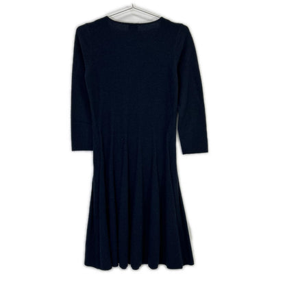 Navy cashmere one-piece dress 38 women's