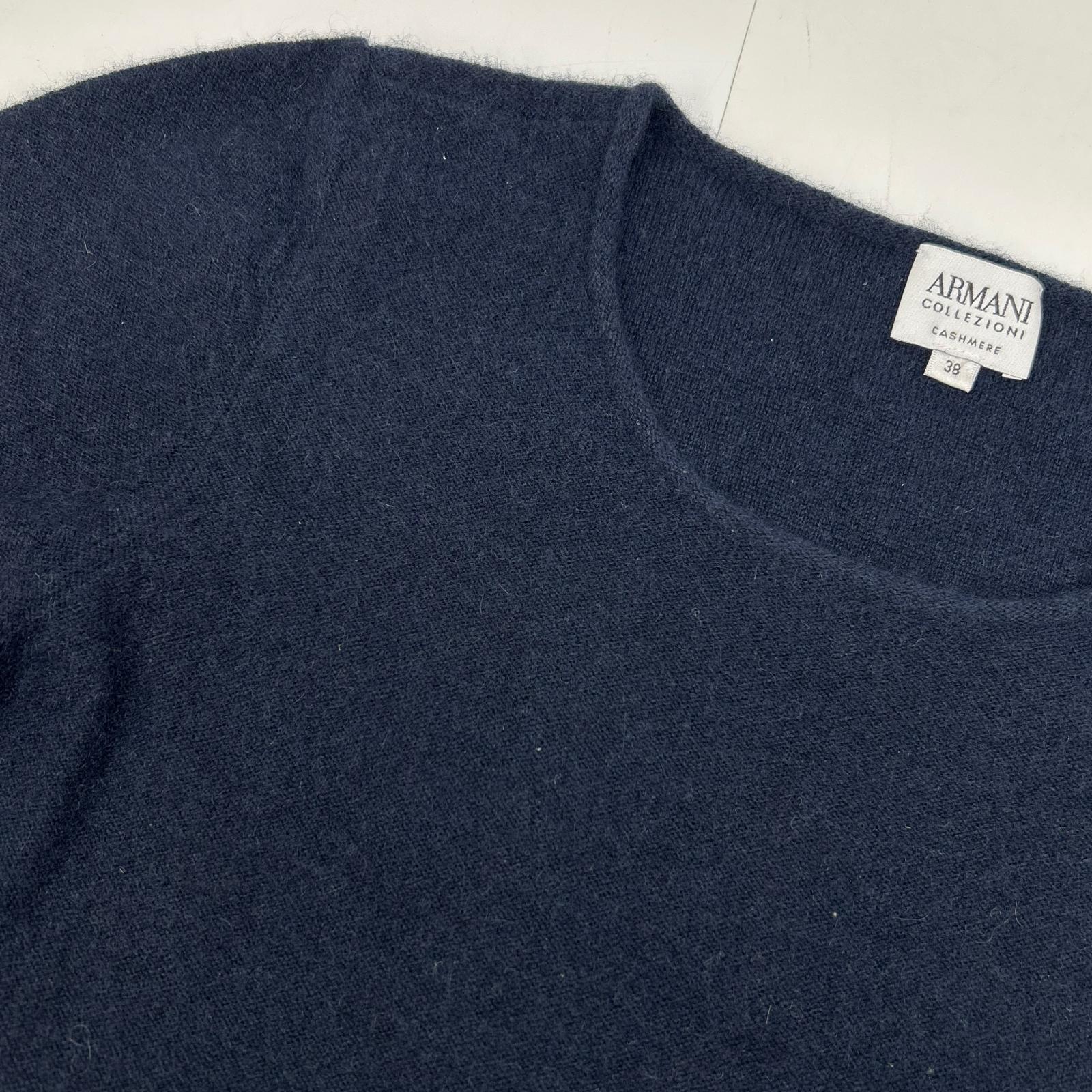 Navy cashmere one-piece dress 38 women's
