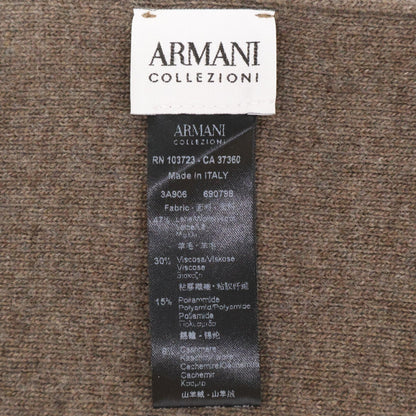ARMANICOLLEZIONI アルマーニコレッツォーニ 【美品】ウール ゴートレザー フリンジ マフラー