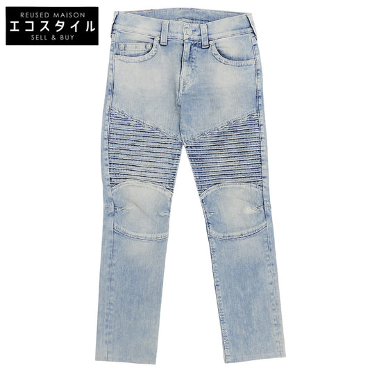 TRUE RELIGION トゥルーレリジョン デニム スキニー バイカーパンツ ボトムス メンズ ブルー ボトムス