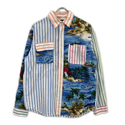 POLO RALPH LAUREN ポロ ラルフローレン マルチカラー パッチワーク オックスフォードシャツ トップス