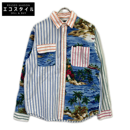 POLO RALPH LAUREN ポロ ラルフローレン マルチカラー パッチワーク オックスフォードシャツ トップス