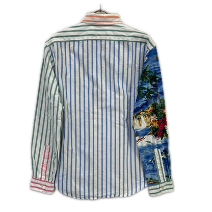 POLO RALPH LAUREN ポロ ラルフローレン マルチカラー パッチワーク オックスフォードシャツ トップス
