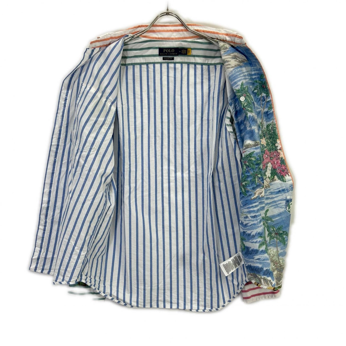 POLO RALPH LAUREN ポロ ラルフローレン マルチカラー パッチワーク オックスフォードシャツ トップス