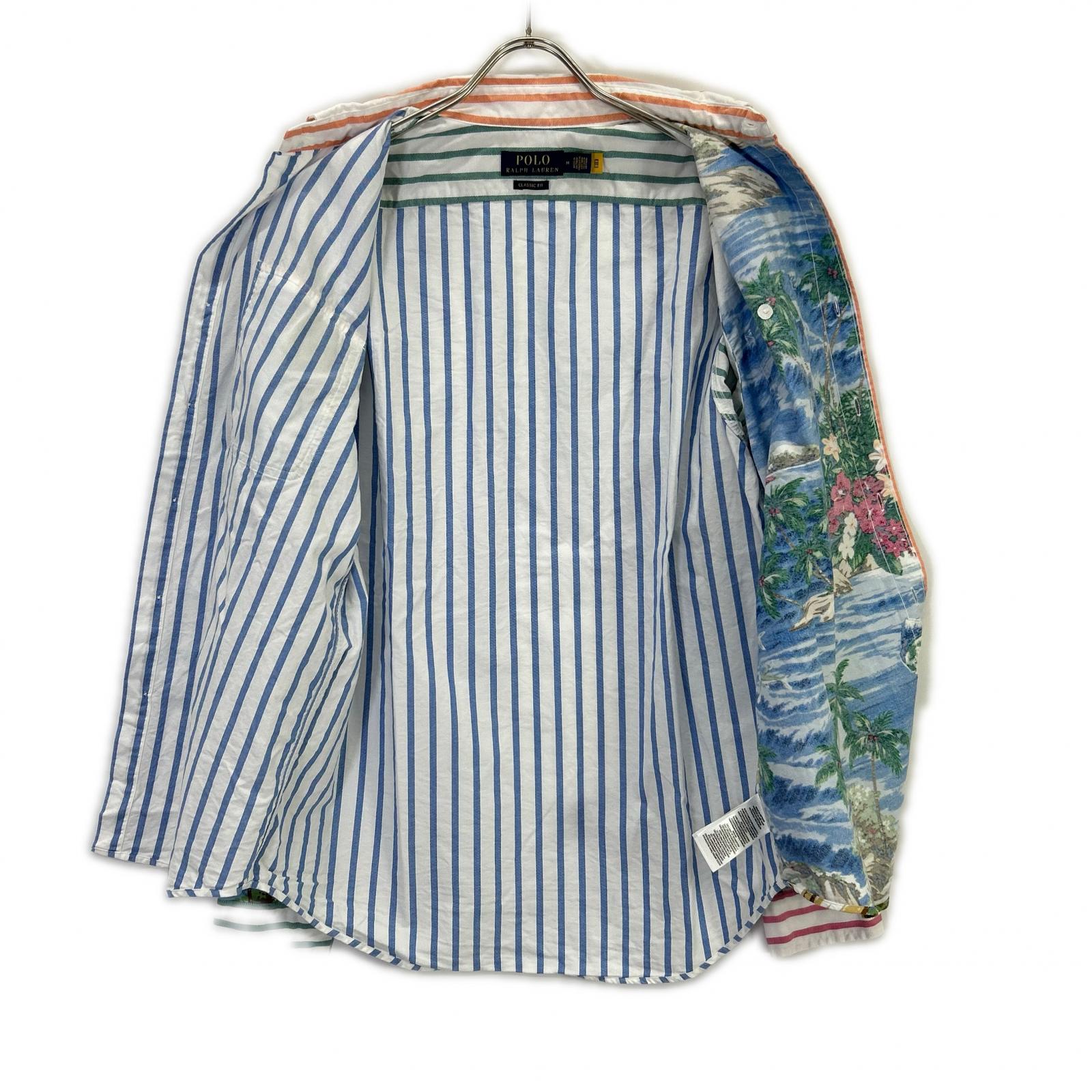 POLO RALPH LAUREN ポロ ラルフローレン マルチカラー パッチワーク オックスフォードシャツ トップス