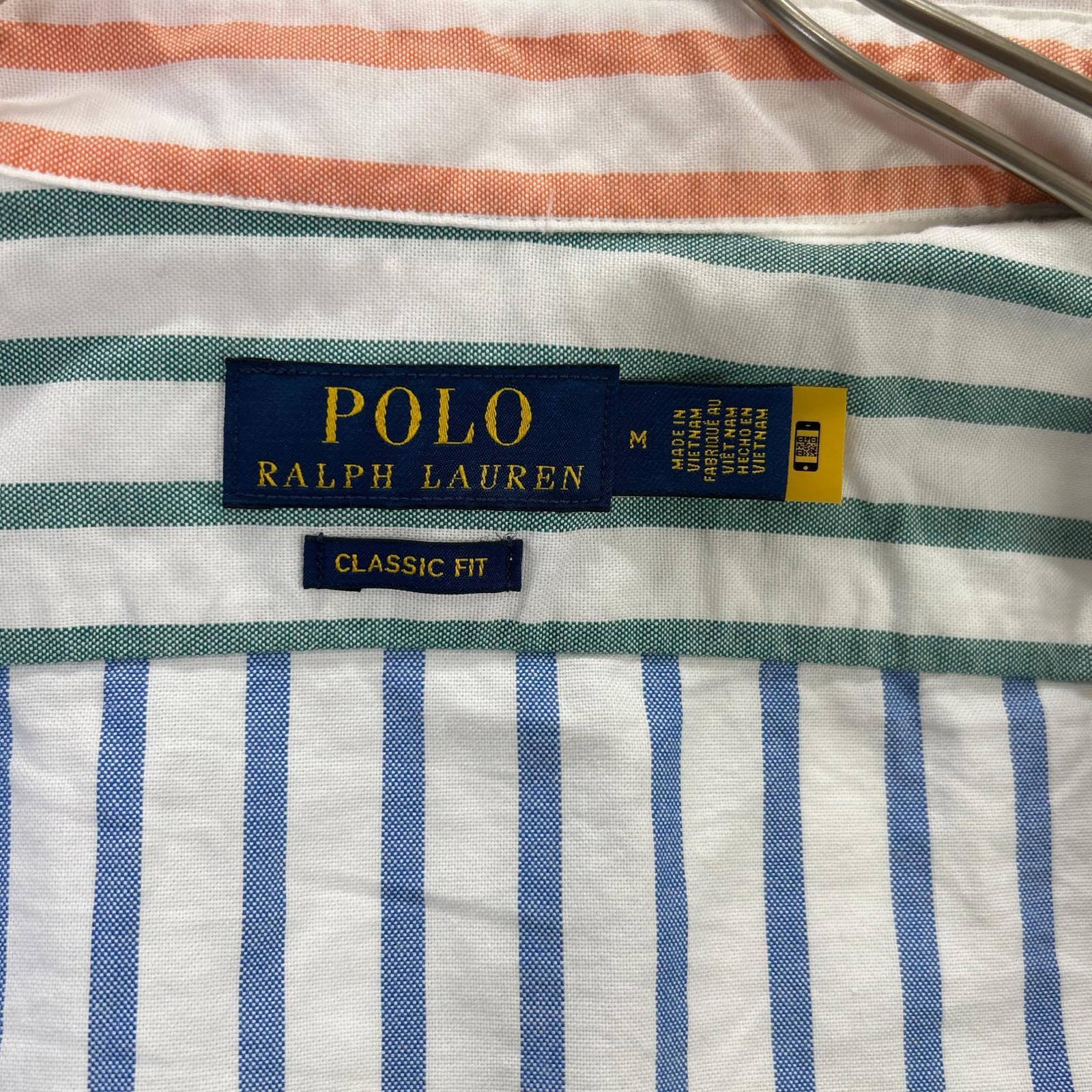 POLO RALPH LAUREN ポロ ラルフローレン マルチカラー パッチワーク オックスフォードシャツ トップス