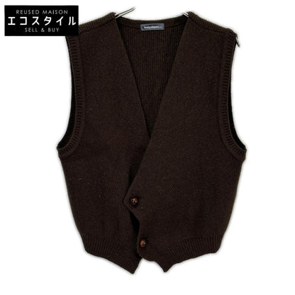 ISSEY MIYAKE MEN イッセイミヤケメン 80s ブラウン ウール ベスト　筆タグ ベスト