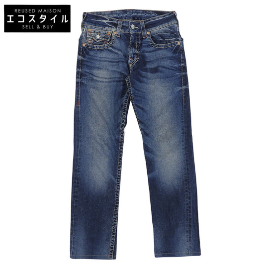 Excellent Condition Slim Distressed Denim Pants Bottoms Men's Indigo 30 Bottoms 30 Men's