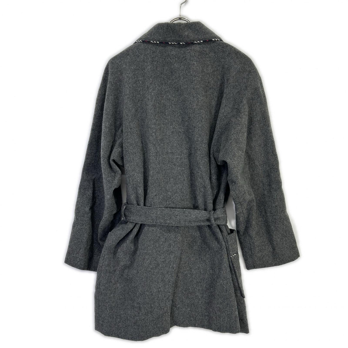 Burberry LONDON バーバリーロンドン グレー ウール カシミヤ混 ガウンコート コート