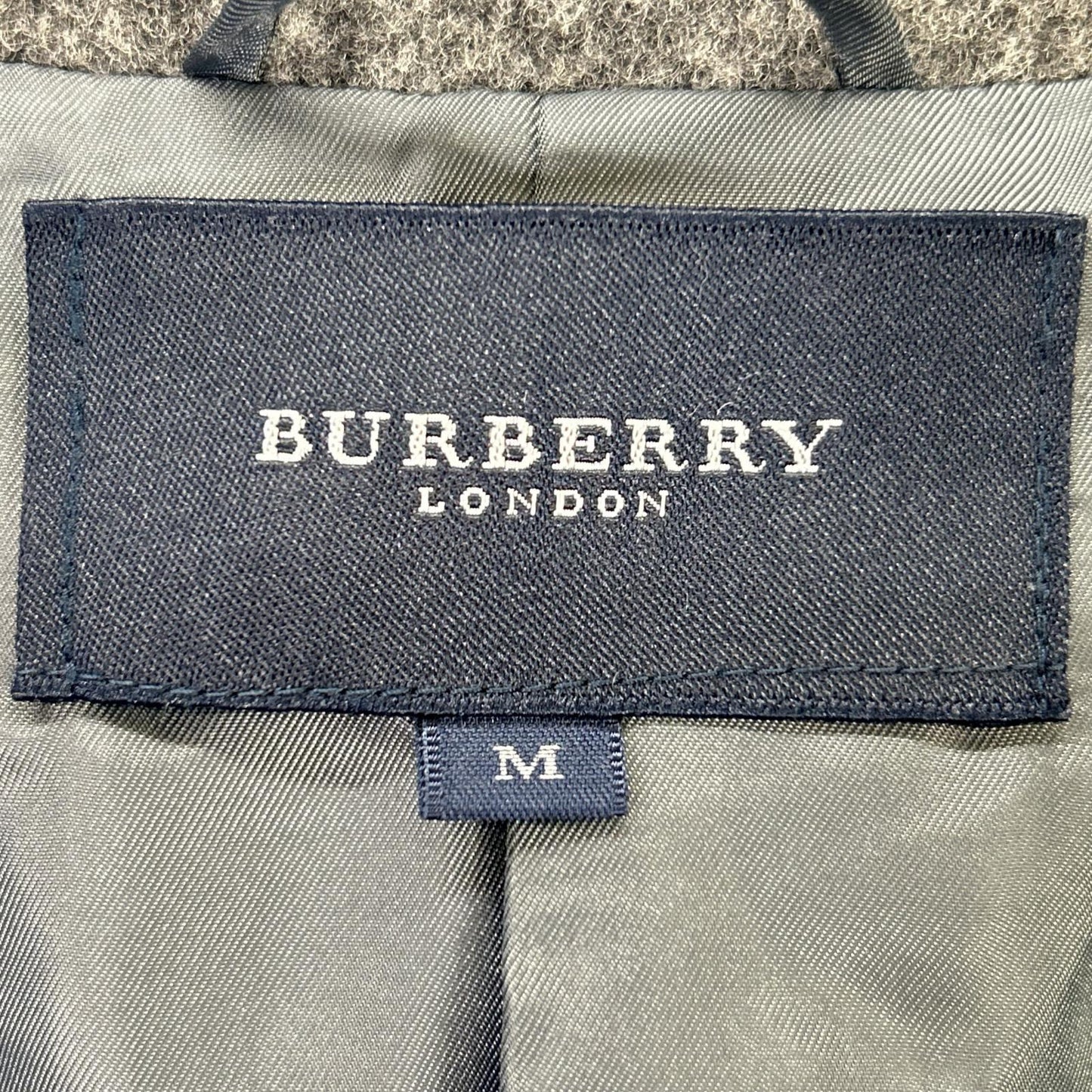 Burberry LONDON バーバリーロンドン グレー ウール カシミヤ混 ガウンコート コート