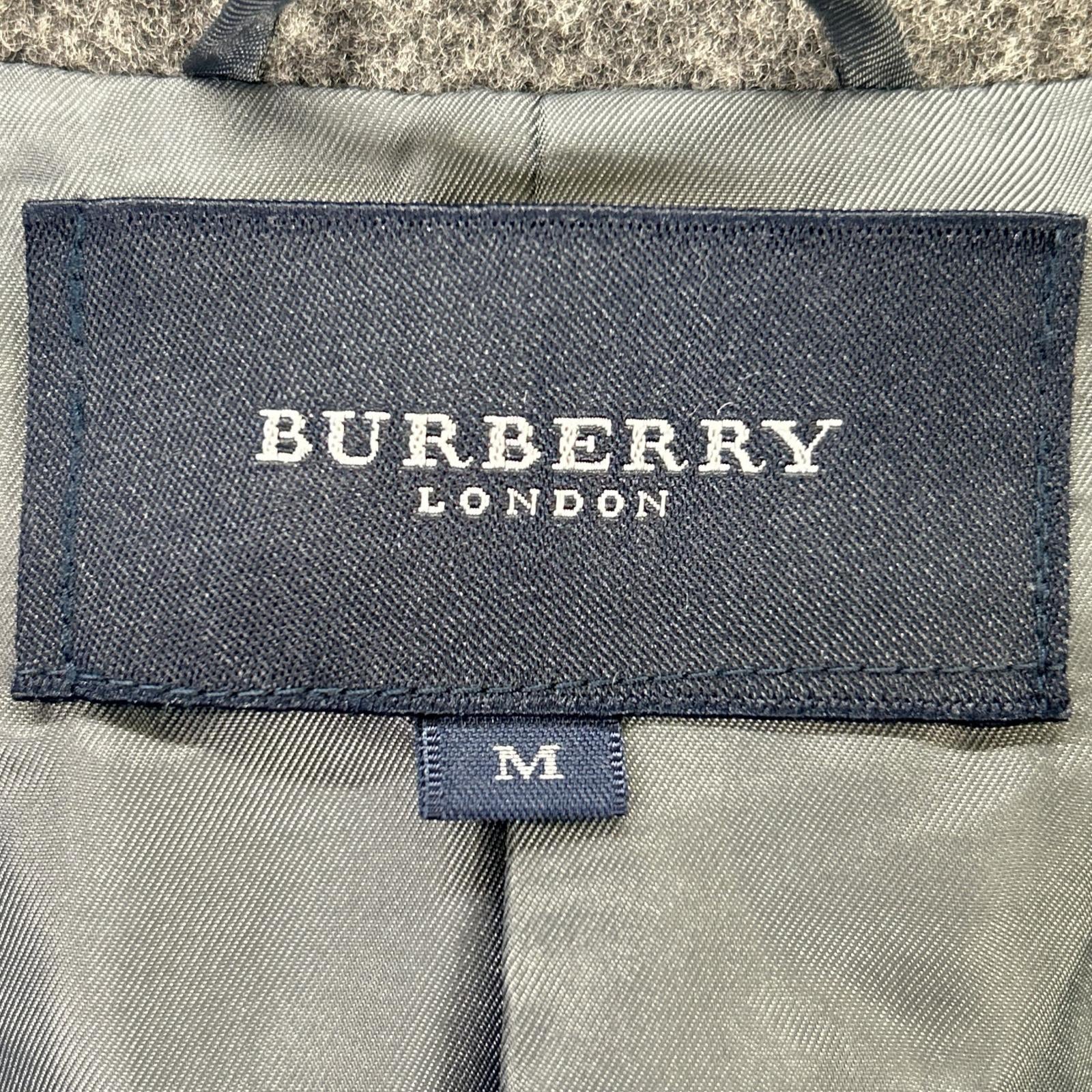 Burberry LONDON バーバリーロンドン グレー ウール カシミヤ混 ガウンコート コート