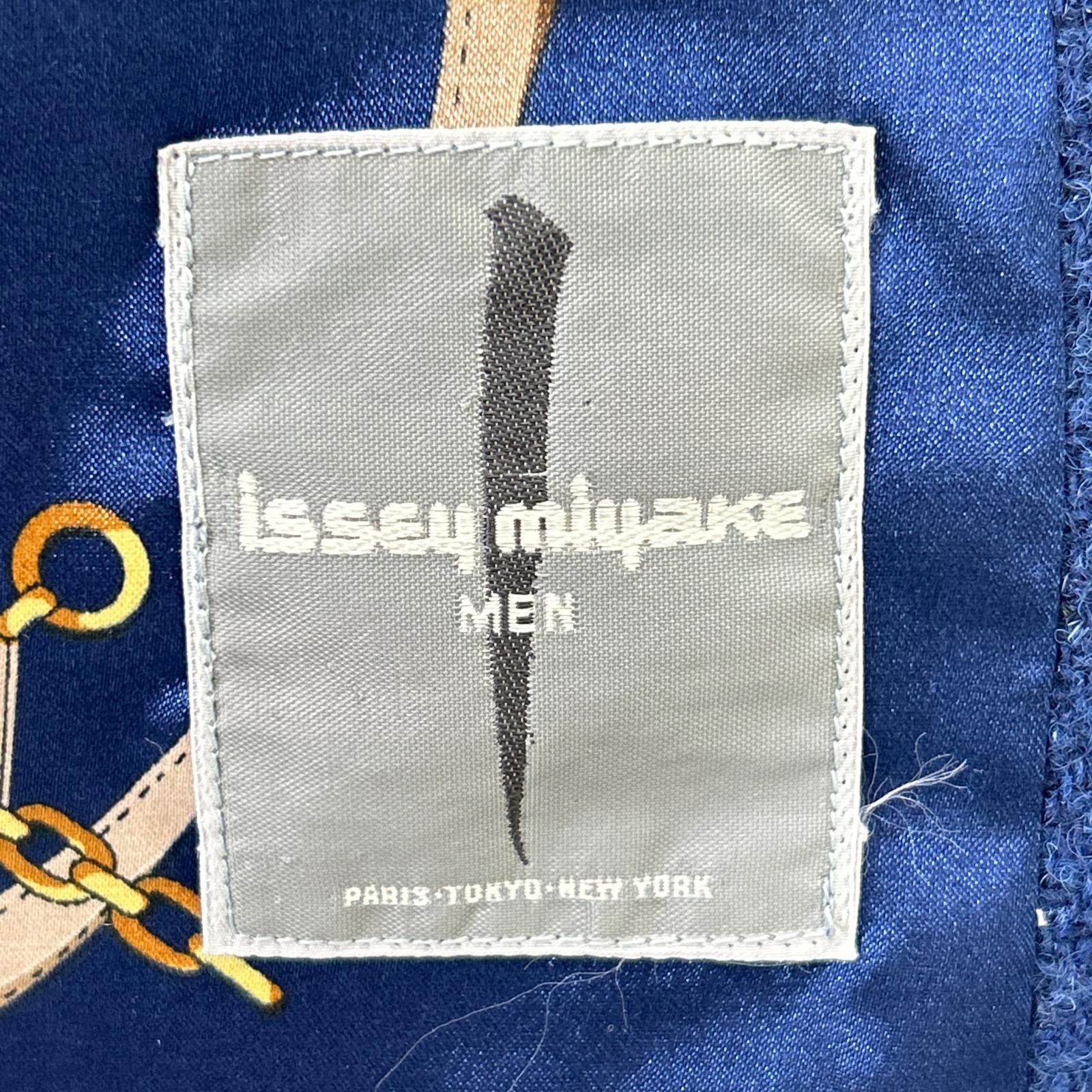 ISSEY MIYAKE MEN 80s Blue Lined Jacket Brush Tag Jacket