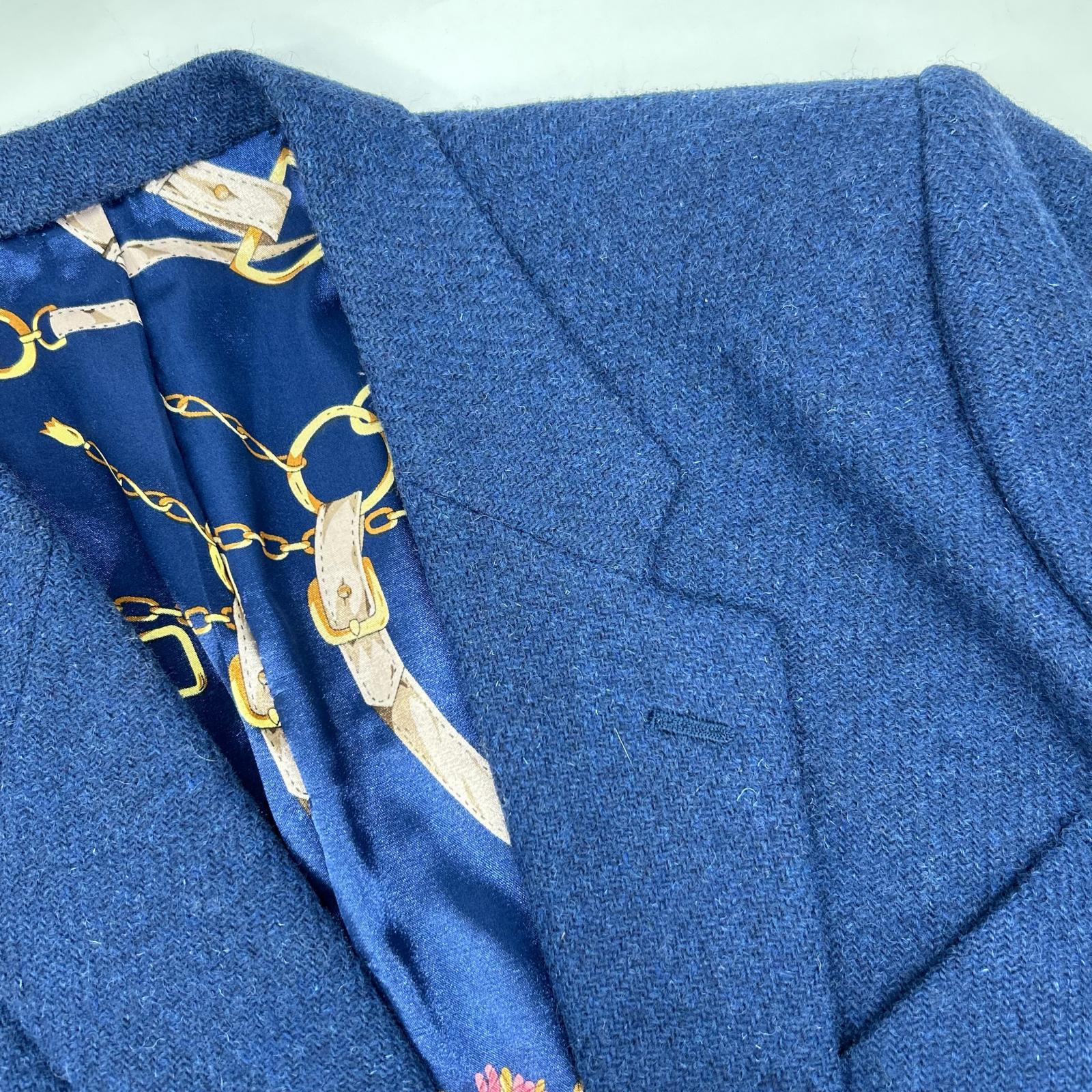ISSEY MIYAKE MEN 80s Blue Lined Jacket Brush Tag Jacket