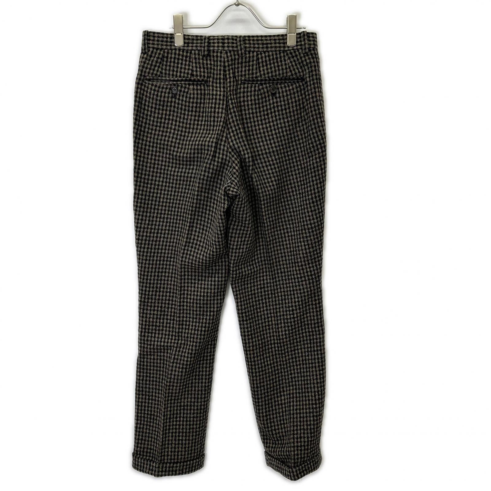80s ﾌﾞﾗｳﾝ ﾁｪｯｸ ｳｰﾙ ﾊﾟﾝﾂ 筆タグ ボトムス M メンズ – style-eco.shop