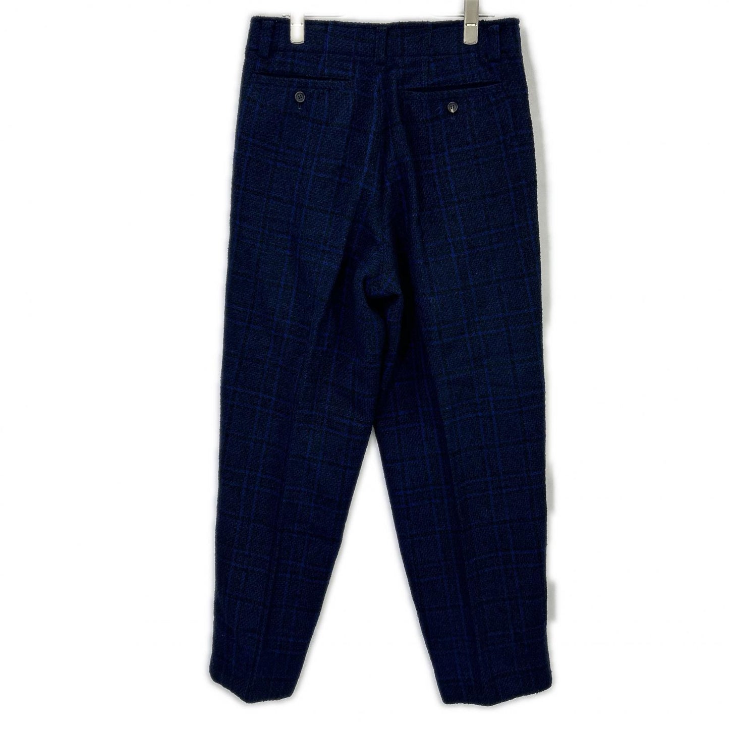 ISSEY MIYAKE MEN イッセイミヤケメン 80s ブルー ウール パンツ　筆タグ ボトムス