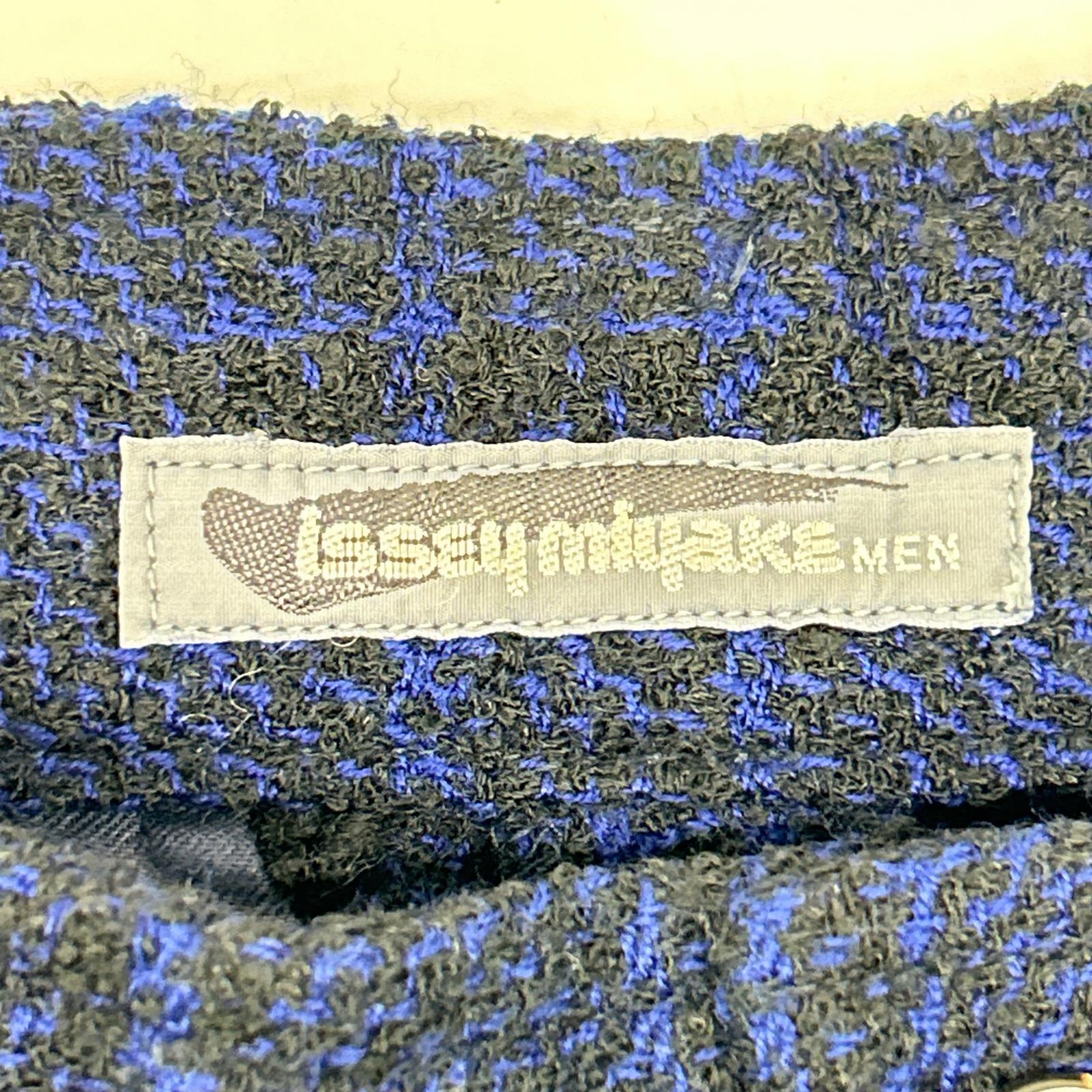 ISSEY MIYAKE MEN イッセイミヤケメン 80s ブルー ウール パンツ　筆タグ ボトムス